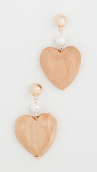 Sophie Monet + Maple Wood Blue Heart Earrings