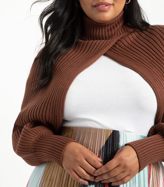 Eloquii + Turtleneck Sweater Sleeve Scarf