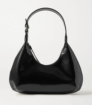 BY FAR + Amber Baby Glossed-Leather Tote