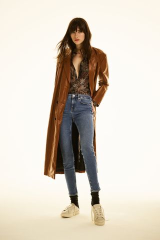 Zara + Limited Edition Faux Leather Coat