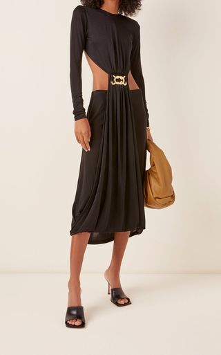 Dodo Bar or + Tina Buckle-Detailed Cutout Crepe Dress