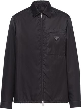 Prada + Zip-Up Shirt Jacket