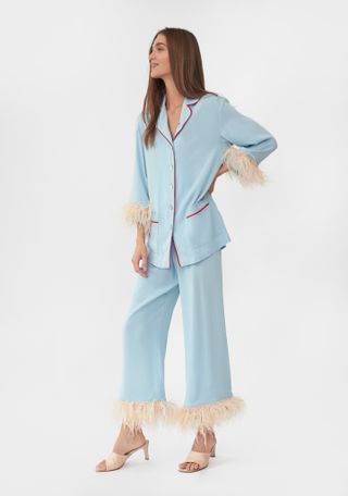 Sleeper + Party Pajama Set With Feathers