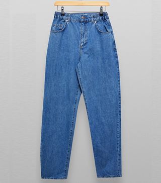 Topshop + Bleach Elastic Baggy Jeans