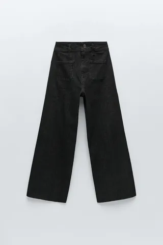 Zara + Premium Patch Pocket Marine Straight Leg Jeans