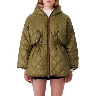 Maje + Reversible Quilted & Faux Shearling Jacket