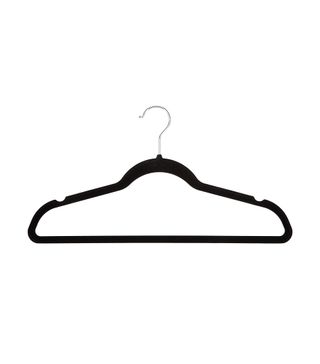 AmazonBasics + Velvet, Non-Slip Clothes Suit Hangers in Black/Silver