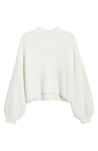 Bp. + Cable Knit Balloon Sleeve Sweater