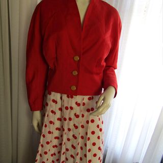 Mondi + Red Jacket and Polka Skirt