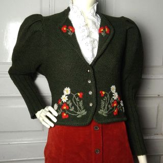 Vintage + Embroidered Austrian Cardigan