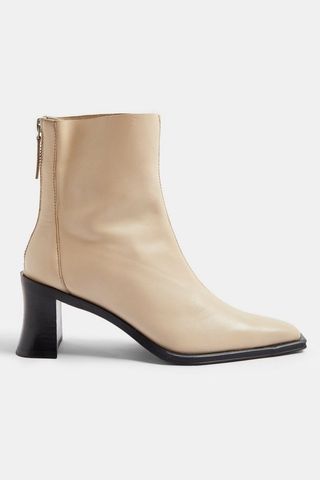 Topshop + Money Leather Heeled Boots