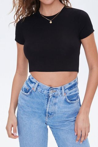 Forever 21 + Cropped Knit Tee