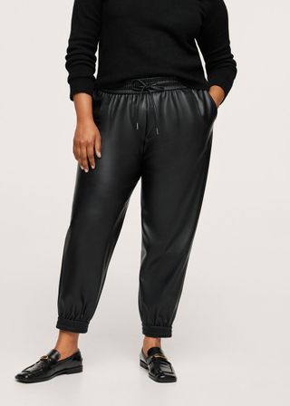 Mango + Faux-Leather Pants