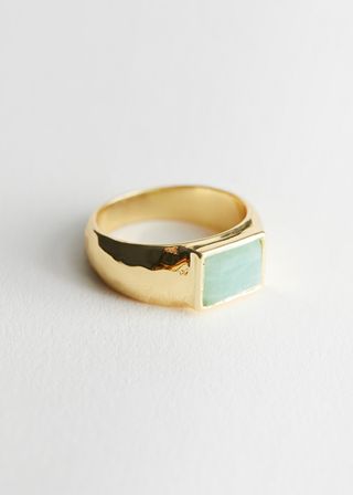 & Other Stories + Square Stone Pendant Ring