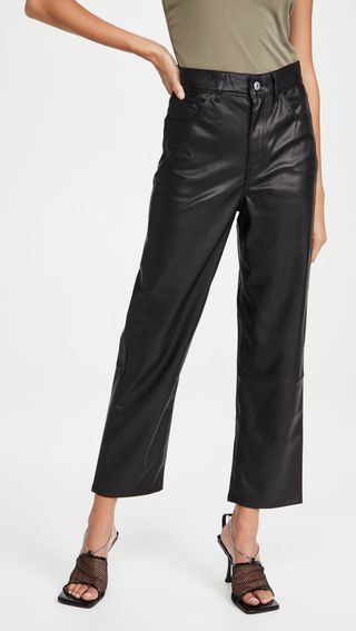 Levi's + Faux Leather Rib Cage Straight Pants