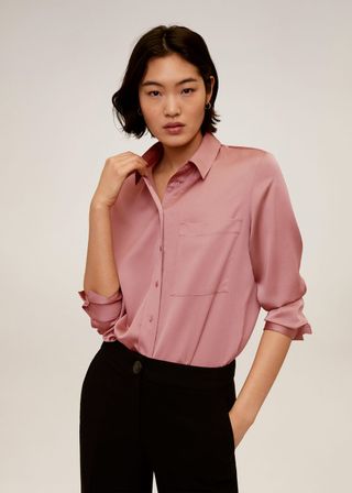 Mango + Satin Pocket Shirt