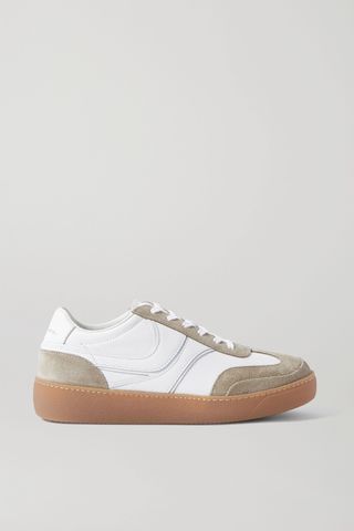Dries Van Noten + Leather and Suede Sneakers