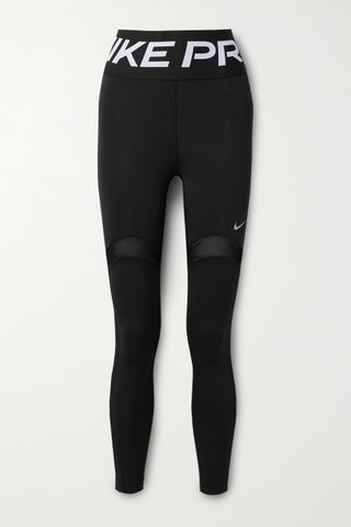 Nike + Pro Stealth Luxe Mesh-Trimmed Dri-FIT Leggings