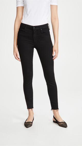 Mother + Looker Ankle Fray Skinny Jeans
