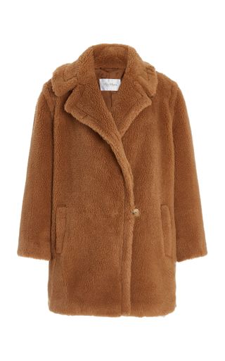 Max Mara + Wool-Silk Short Teddy Coat