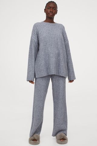H&M + Ribbed Wool-Blend Sweater