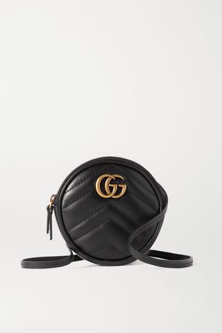 Gucci + Gg Marmont Quilted Leather Shoulder Bag
