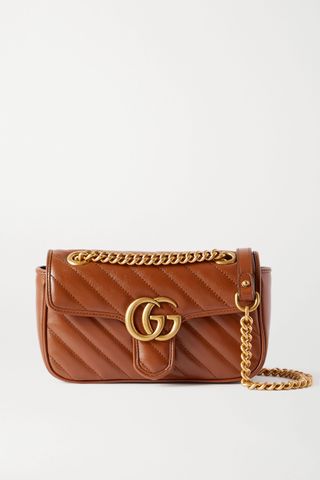 Gucci + GG Marmont Mini Quilted Leather Shoulder Bag