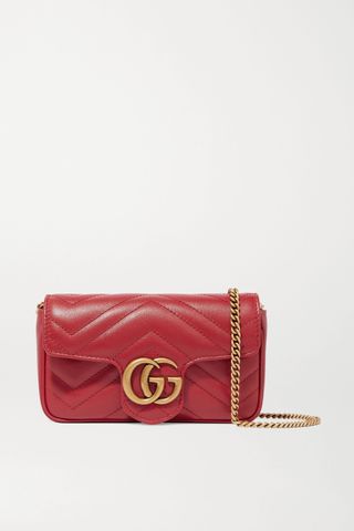 Gucci + GG Marmont Super Mini Quilted Leather Shoulder Bag