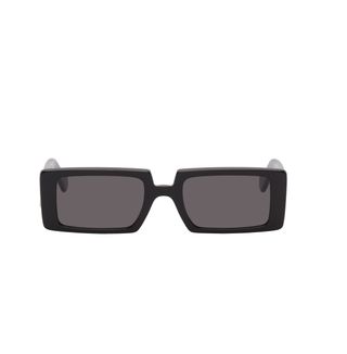 Loewe + Black Logo Rectangular Sunglasses