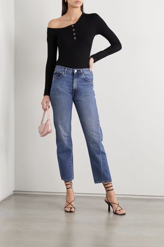 The Line by K + Harley Off-the-Shoulder Ribbed Jersey Top