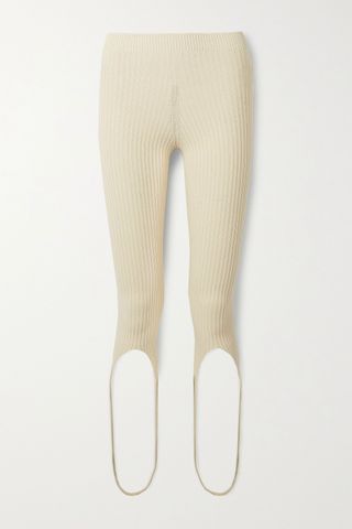 Jacquemus + Albi Ribbed-Knit Stirrup Leggings