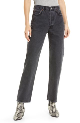 Agolde + '90s Pinch High Waist Straight Leg Organic Cotton Jeans