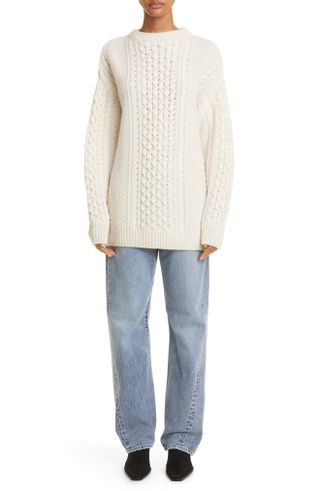 Toteme + Chunky Cable Wool Sweater
