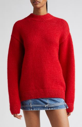 Jacquemus + Le Maille Pavane Jacquard Logo Alpaca & Merino Wool Blend Sweater