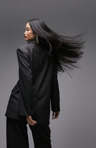 Topshop + Tailored Pinstripe Blazer