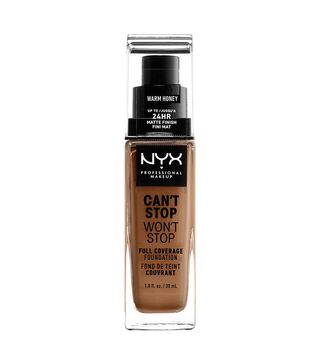 NYX Professional Makeup + Can't Stop Won't Stop Full Coverage Foundation in Warm Honey