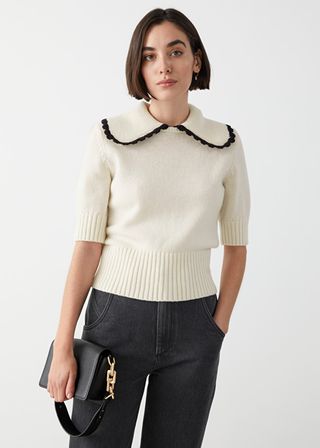 & Other Stories + Wide Collar Wool Knit Sweater