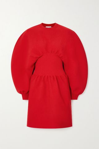 Bottega Veneta + Wool-Blend Mini Dress