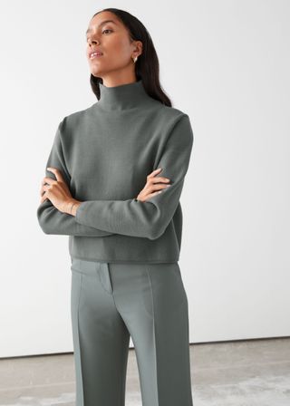 & Other Stories + Cropped Relaxed Fit Turtleneck