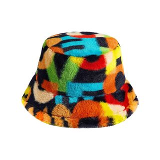 Syhood + Colorful Faux Fur Bucket Hat