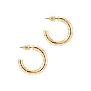 Pavoi + 14k Gold Colored Lightweight Chunky Hoops