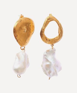 Alighieri + Gold-Plated Infernal Storm Pearl Drop Earrings