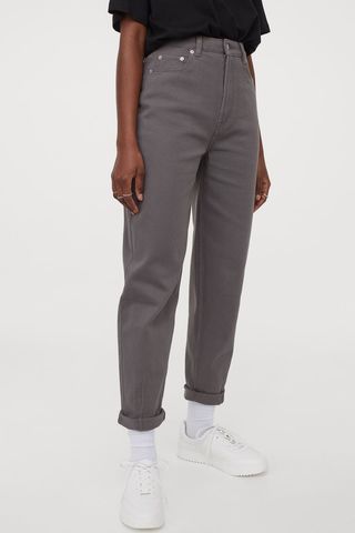 H&M + Mom Loose-Fit Twill Pants