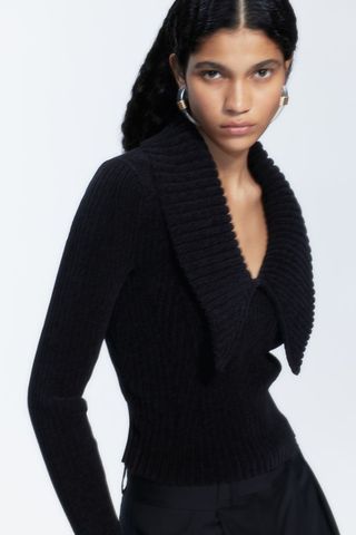 H&M + Chenille Chelsea-Collar Sweater