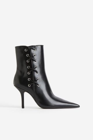 H&M + Lacing-Detail Heeled Boots