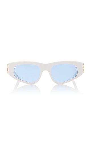 Balenciaga + Dynasty Cat-Eye Tortoiseshell Sunglasses