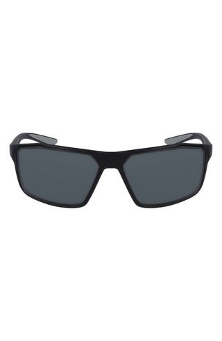 Nike + Windstorm 65mm Polarized Oversize Rectangle Sunglasses