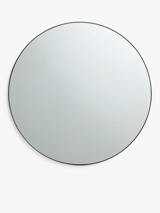 John Lewis & Partners + Metal Frame Round Mirror, 80cm
