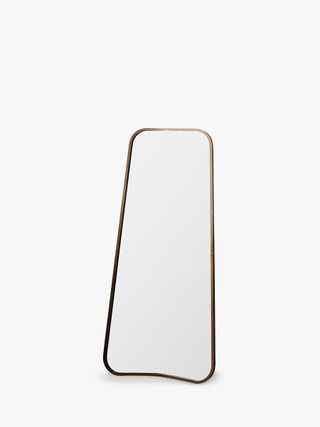 Kurva + Curved Metal Corners Leaner Mirror