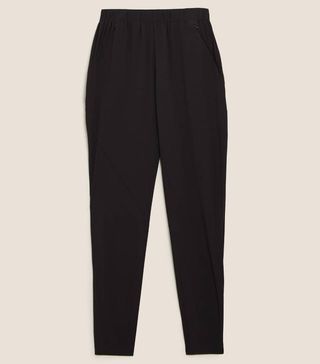 Marks and Spencer + Woven High Waisted Tapered Trousers